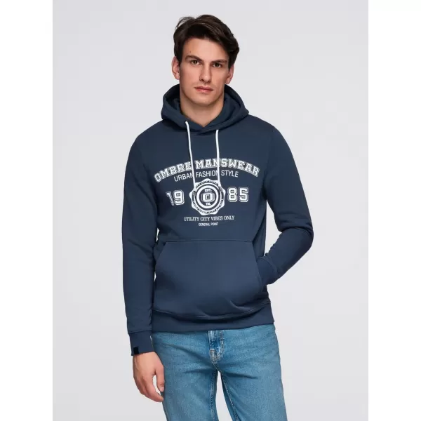  Muški sweatshirt OMBRE B1714 TAMNOPLAVA 