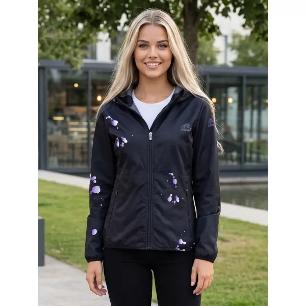  Ženska vrhunska softshell jakna ALTISPORT VOJ/ALW077JACK01 CRNA/LJUBIČASTA 