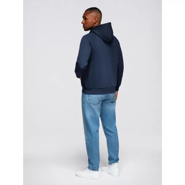  Muški sweatshirt OMBRE OM-SSNZ-0250 TAMNOPLAVA 