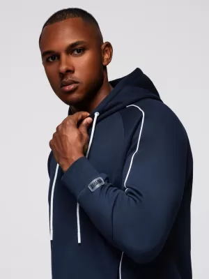 Muški sweatshirt OMBRE OM-SSNZ-0250 TAMNOPLAVA