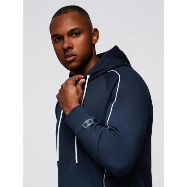  Muški sweatshirt OMBRE OM-SSNZ-0250 TAMNOPLAVA 