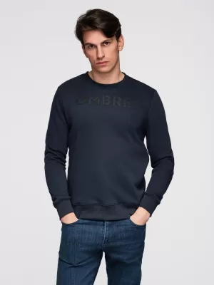 Muški sweatshirt OMBRE B1711 TAMNOPLAVA