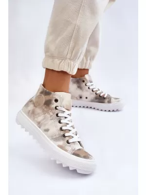 Ženske tenisice BIG STAR LL274047 WHITE/OLIVE Big Star Shoes