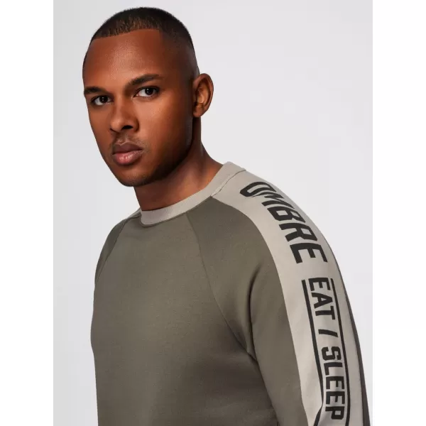  Muški sweatshirt OMBRE OM-SSNZ-0200 MASLINA 