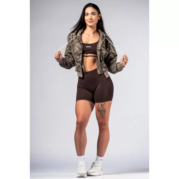  Hoodie na patentni zatvarač POWER 895 SVIJETLO SMEĐA CAMO Nebbia 