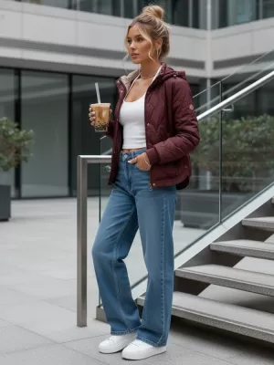 Ženska jakna DSTREET TY5615 LJUBIČASTA
