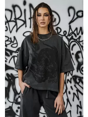 Ženska oversized majica NEBBIA x Sexsdreams 814 CRNA