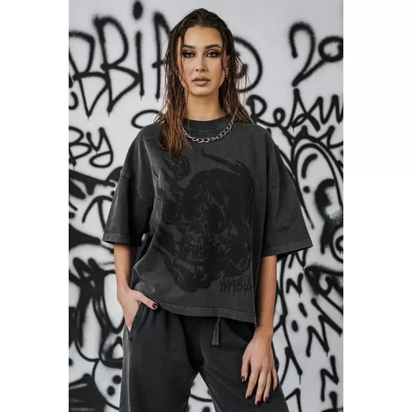  Ženska oversized majica NEBBIA x Sexsdreams 814 CRNA 