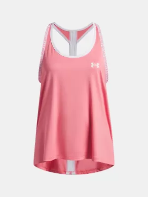 Majica bez rukava za djevojku UNDER ARMOUR TECH KNOCKOUT TANK 1363374-600 RUŽIČASTA