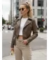 Ženska jakna DSTREET TY5536 SMEĐA