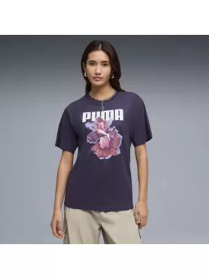 Ženska majica kratkih rukava PUMA GRAPHICS RELAXED TEE BETTER 691908_64 DUBOKA ŠLJIVA