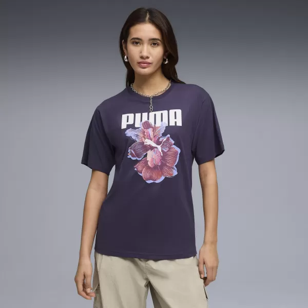  Ženska majica kratkih rukava PUMA GRAPHICS RELAXED TEE BETTER 691908_64 DUBOKA ŠLJIVA 