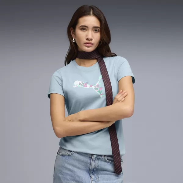  Ženska majica kratkih rukava PUMA GRAPHICS TEE 3 691912_47 MORSKA PJENA 
