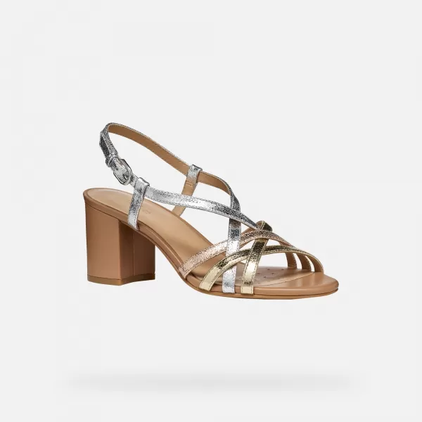  Ženske sandale GEOX VIRNILISA 65 S G012824 ZLATNI 