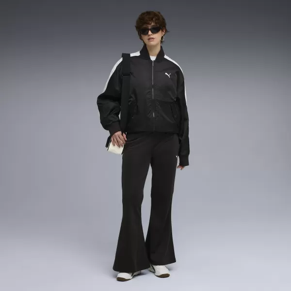  Ženske hlače PUMA WARDROBE ESS FLARED PANTS 632045-01 PUMA CRNA 