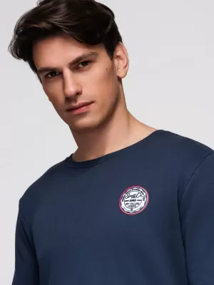Muški sweatshirt OMBRE B1713 TAMNOPLAVA