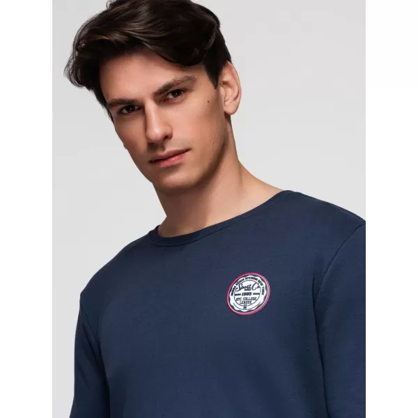  Muški sweatshirt OMBRE B1713 TAMNOPLAVA 