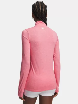 Ženska majica kratkih rukava TECH 1/2 ZIP- TWIST 1384225-601 PINK Under Armour