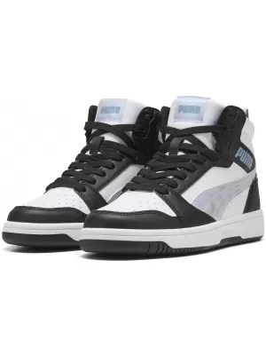 Ženske cipele PUMA REBOUNDV6MIDSPACEBELLEJR 402768-02 PUMA CRNA/LILA CRUSH/BIJELA