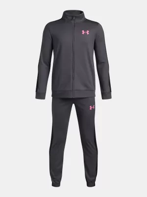 Dječački komplet UNDER ARMOUR UA RIVAL KNIT TRACK SUIT 1363290-025 SIVA