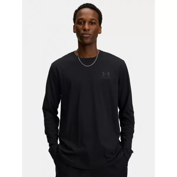  Muška majica kratkih rukava UNDER ARMOUR UA SPORTSTYLE LEFT CHEST LS 1329585-002 CRNA 