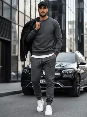 Muški sweatshirt DSTREET BX2405 TAMNOSIVA
