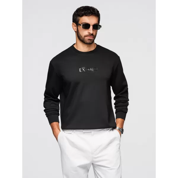  Muški sweatshirt OMBRE OM-SNBC-0199 CRNA 