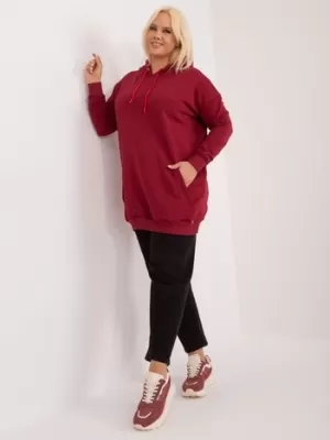Ženski sweatshirt BASIC FEEL GOOD RV-BL-6338.19X TAMNOCRVENA