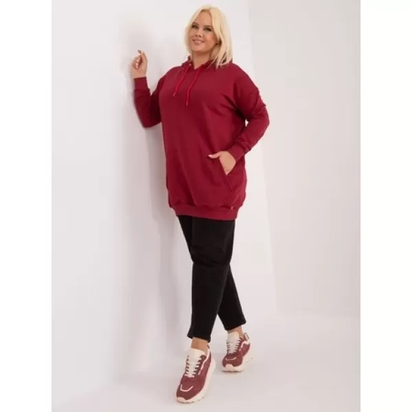  Ženski sweatshirt BASIC FEEL GOOD RV-BL-6338.19X TAMNOCRVENA 