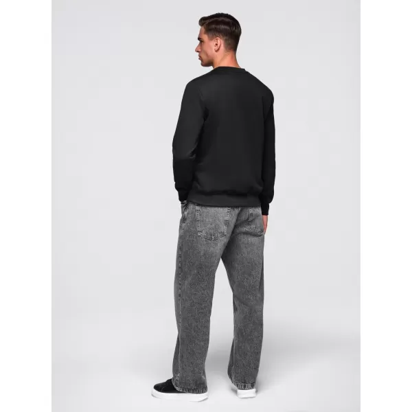  Muški sweatshirt OMBRE B1711 CRNA 