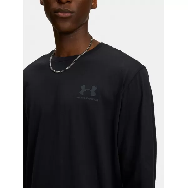  Muška majica kratkih rukava UNDER ARMOUR UA SPORTSTYLE LEFT CHEST LS 1329585-002 CRNA 