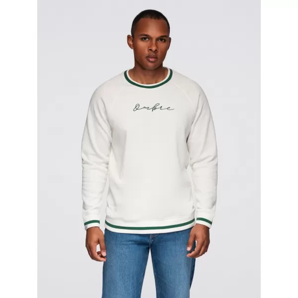  Muški sweatshirt OMBRE OM-SSNZ-0244 BIJELA 