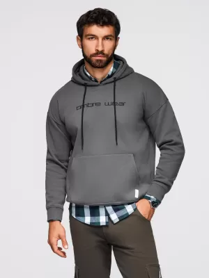 Muški sweatshirt OMBRE OM-SSNZ-0241 GRAFIT