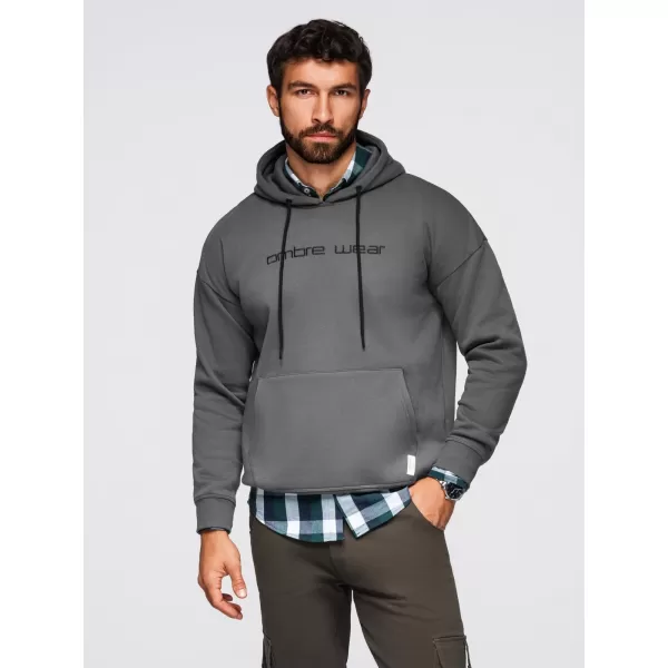  Muški sweatshirt OMBRE OM-SSNZ-0241 GRAFIT 