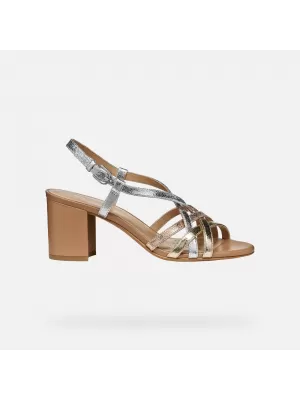 Ženske sandale GEOX VIRNILISA 65 S G012824 ZLATNI
