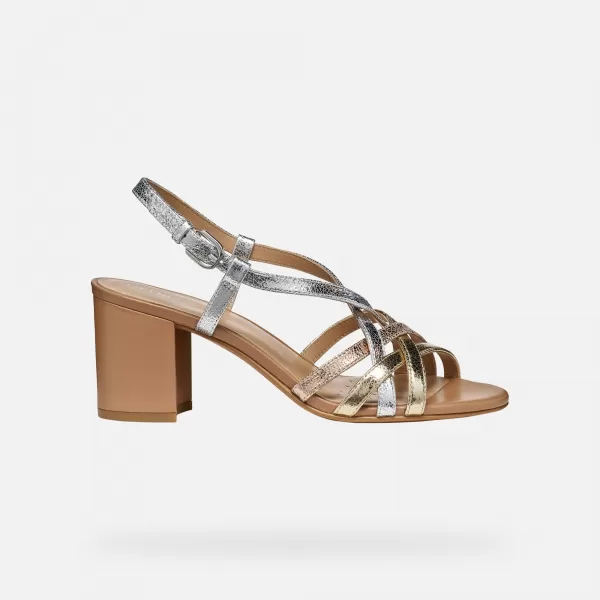  Ženske sandale GEOX VIRNILISA 65 S G012824 ZLATNI 