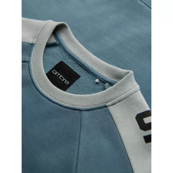  Muški sweatshirt OMBRE OM-SSNZ-0200 IZBIJELJENI TIRKIZ 