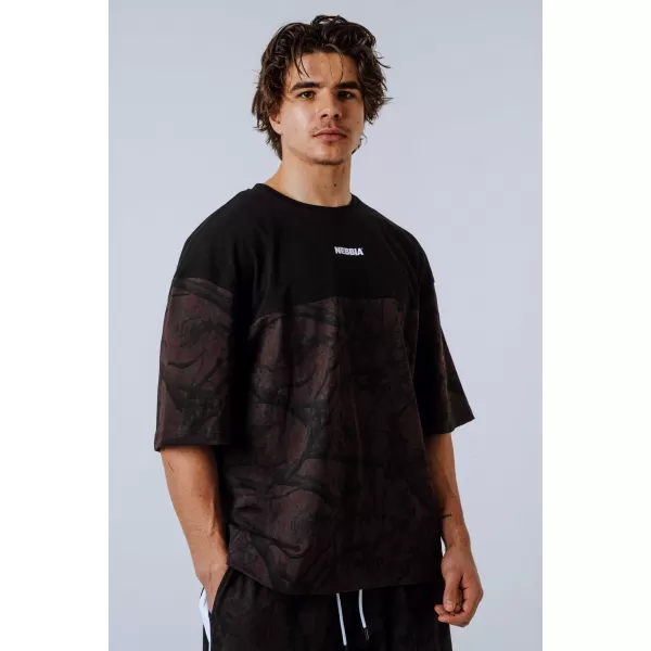  Oversized majica POWER 898 DARK BROWN CAMO Nebbia 