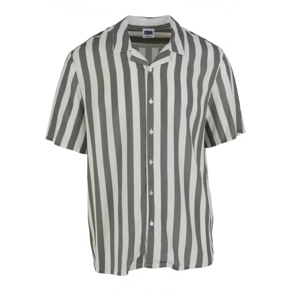  Košulja URBAN CLASSICS TB4150 BLIJEDA MASLINA/OFFWHITE 