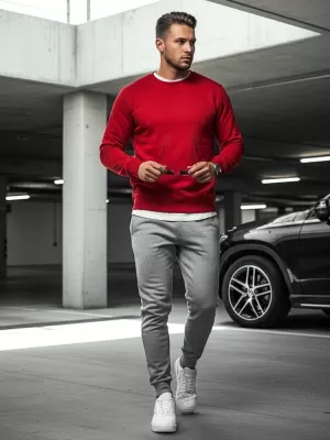 Muški sweatshirt DSTREET BX3867 CRVENA