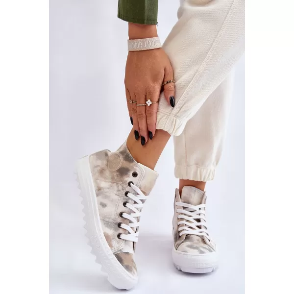  Ženske tenisice BIG STAR LL274047 WHITE/OLIVE Big Star Shoes 