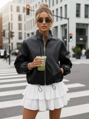 Ženska jakna DSTREET TY5595 CRNA