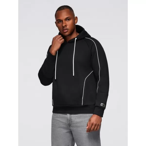  Muški sweatshirt OMBRE OM-SSNZ-0250 CRNA 