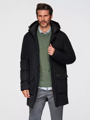 Muška parka OMBRE OM-JAPJ-0287 CRNA