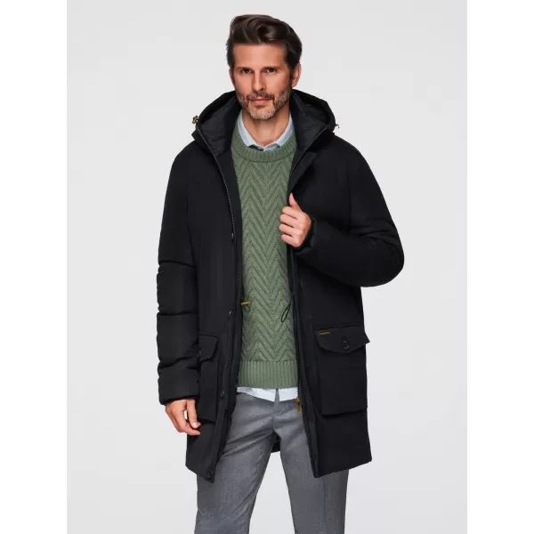  Muška parka OMBRE OM-JAPJ-0287 CRNA 