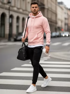 Muški komplet DSTREET AX0641 ROZA/CRNA