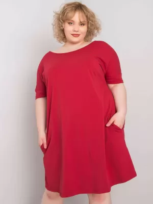 Haljina BASIC FEEL GOOD RV-SK-6639.02X TAMNOCRVENA