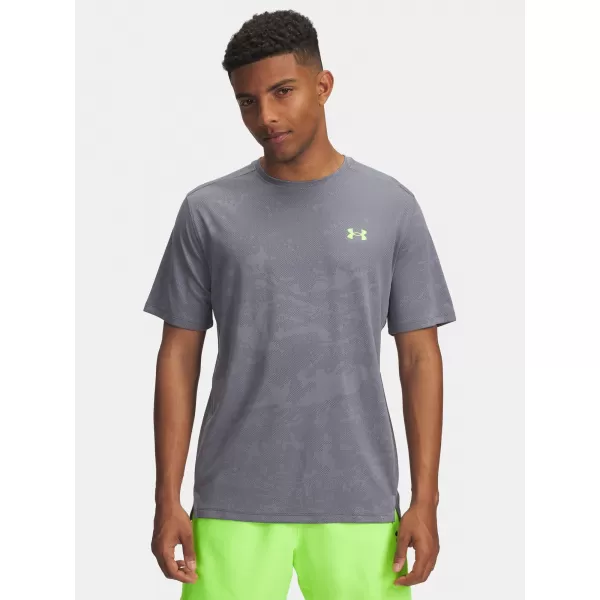  Muška majica kratkih rukava UNDER ARMOUR UA TECH VENT JACQUARD SS 1377052-025 SIVA 