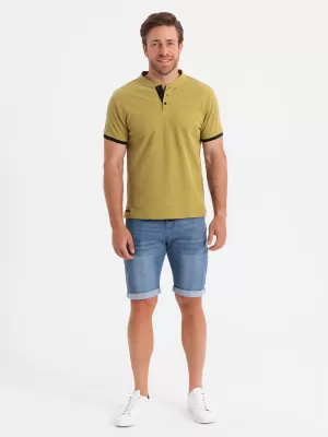 Muška majica kratkih rukava OMBRE OM-TSCT-0156 MASLINA