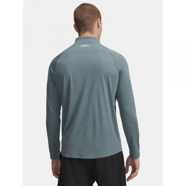  Muška majica kratkih rukava UNDER ARMOUR UA TECH TEXTURED 1/2 ZIP 1382797-587 PLAVA 